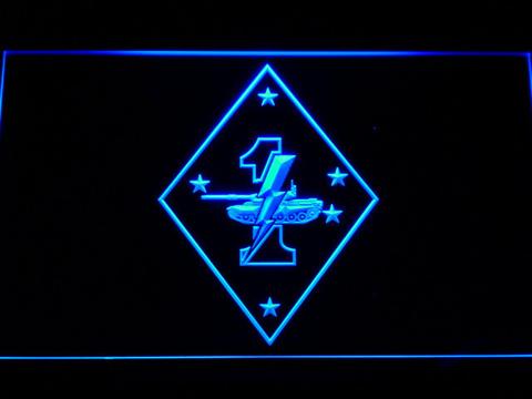 US Marine Corps 1st Tank Battalion LED Neon Sign
